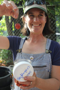 Amanda holding cherry