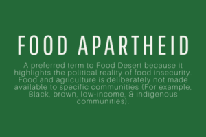 Written definition of food apartheid
